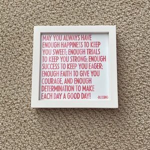 May You Always Have Enough Happiness Quotable Card with Frame 5.75” x 5.75”